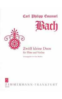bach c.p.e. - pequeños duos (12) flauta y violin