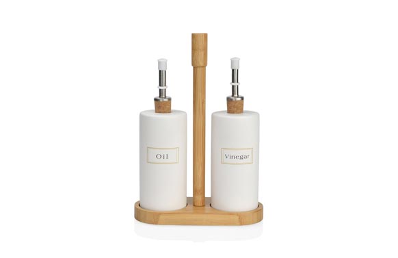 ACEITERA/VINAGRERA SET 2U BASE BAMBU