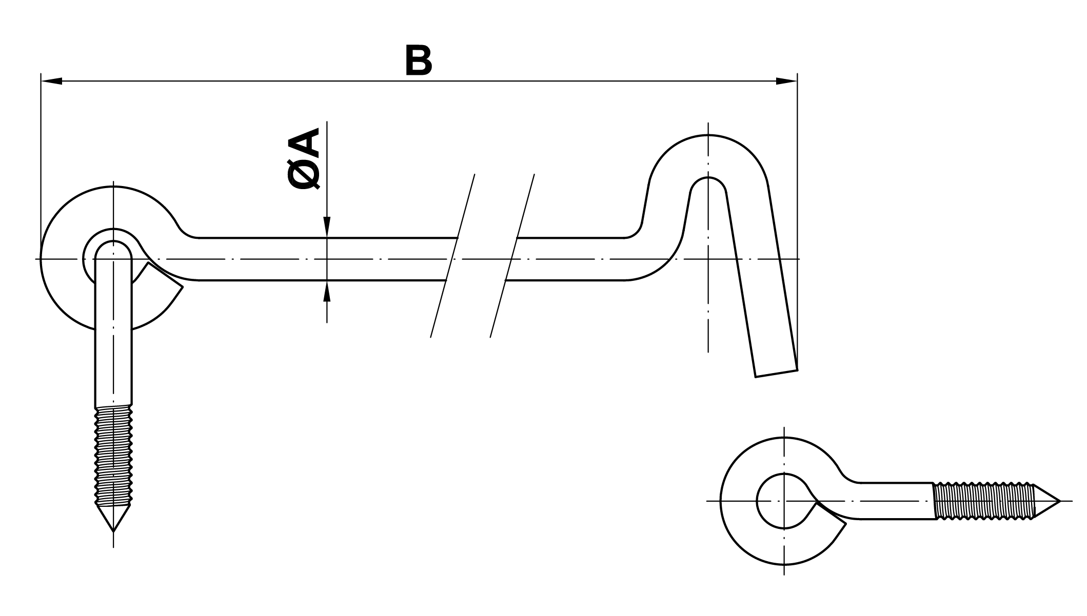 ALDABILLA RETE. NEGRA 300MM (7MM) 2