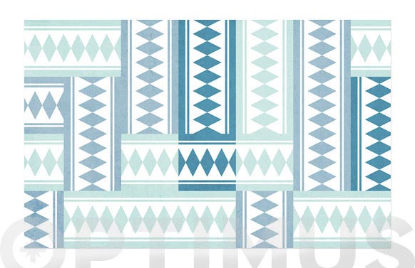 ALFOMBRA COCINA VINILICA 8BALDOSAS TURQU