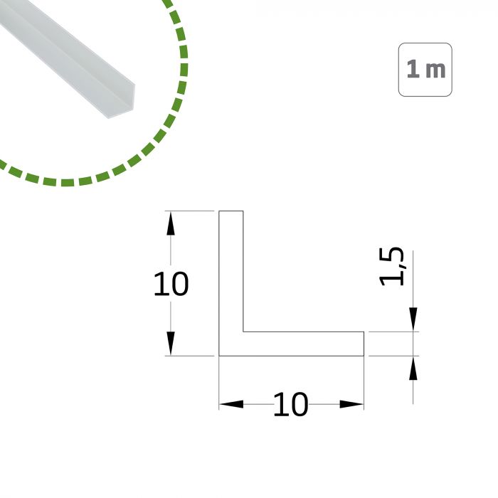 ANGULO ALUMINIO 10X10-1 MT.PLATA  20614 2