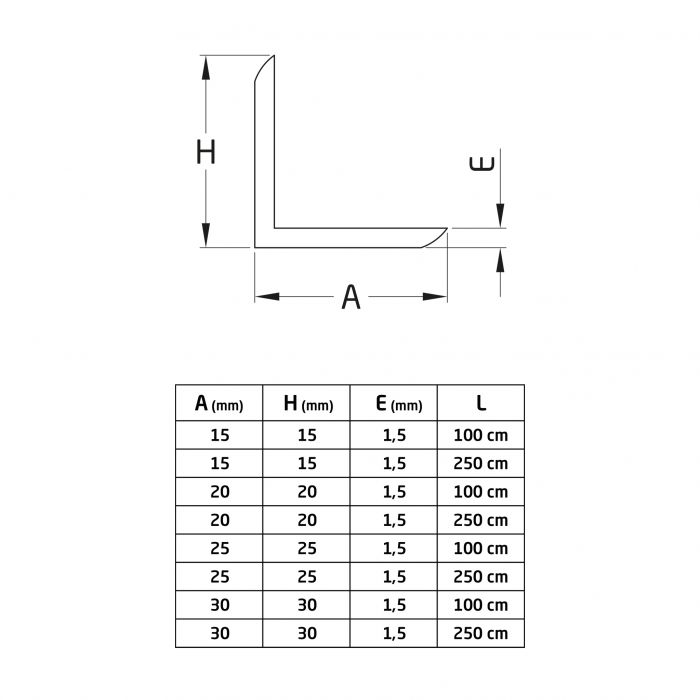 ANGULO PVC      20X20-2.5M.BLANCO 20860 2