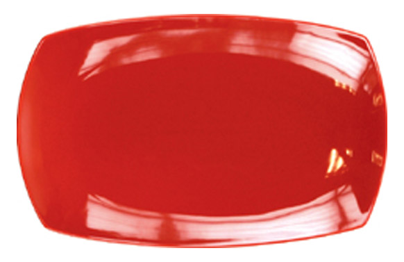 BANDEJA PORCEL COLOR RECT 36LOTTO-ROJA