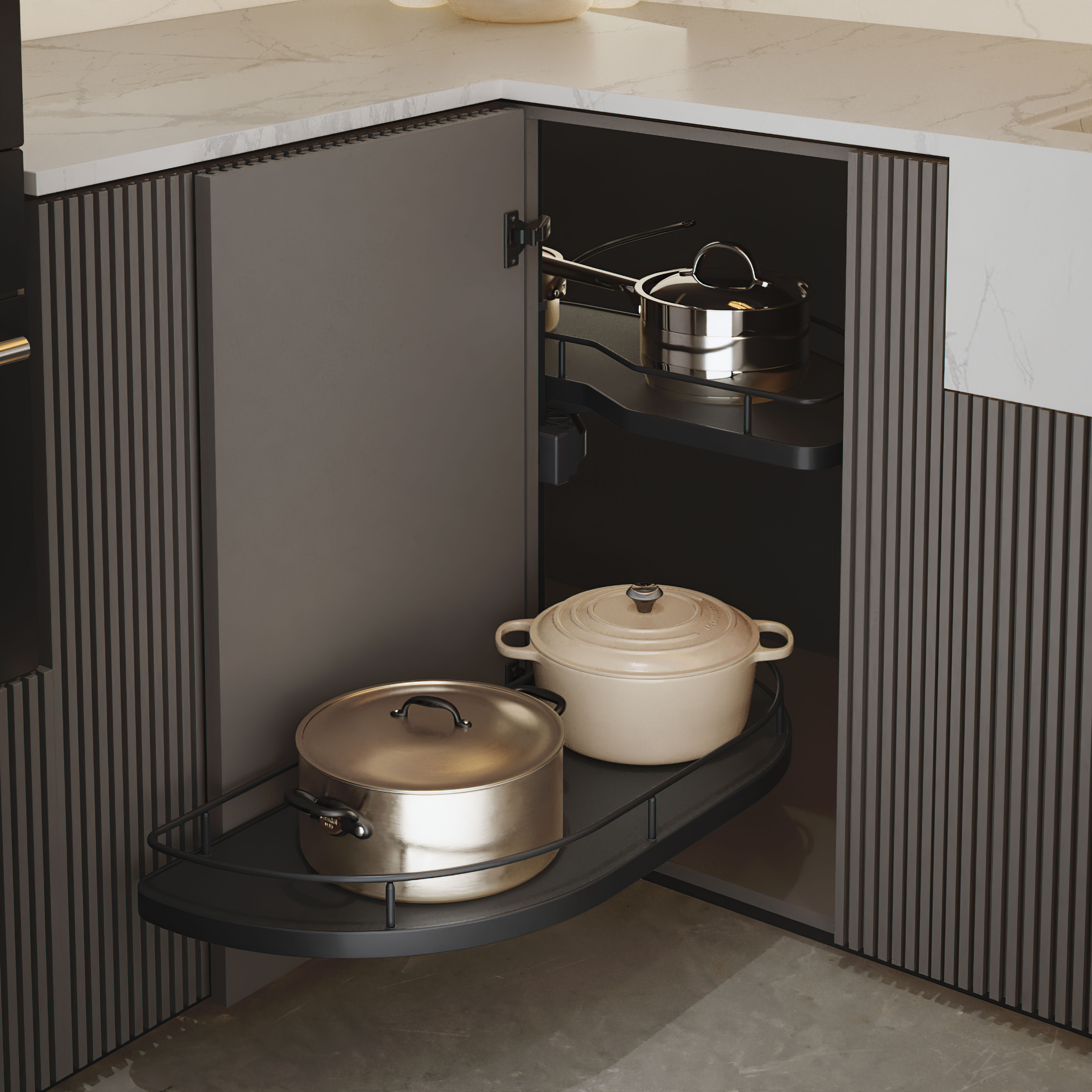 Bandeja deslizante dolphinantracita