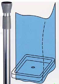 BARRA TIRANTE BAÑO CURVA    GRIS