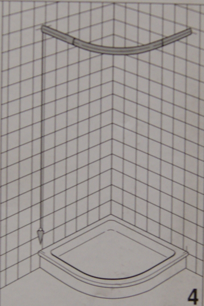 BARRA CURVA ANGULAR BANO    90X90-BLANCA