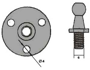 BASE PARA PERNO + PERNO VASF.1503/B-8