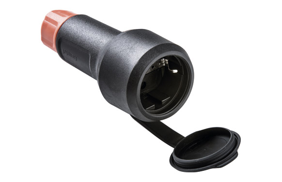 BASE TT 16A-250V CON TAPA NEGRO CON PRENSAESTOPA 2165 1