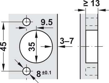 BISAGRA BLUM 71B9650 CLIP FRE ACODA PERF 5