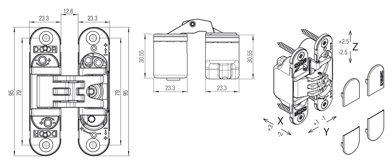 BISAGRA KUBICA K 6200 20 CS DXSX (INVER) 3