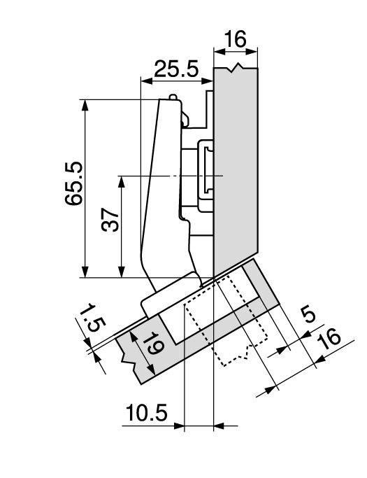 BISAGRA BLUM 79B9456   (+30º) ANGULO