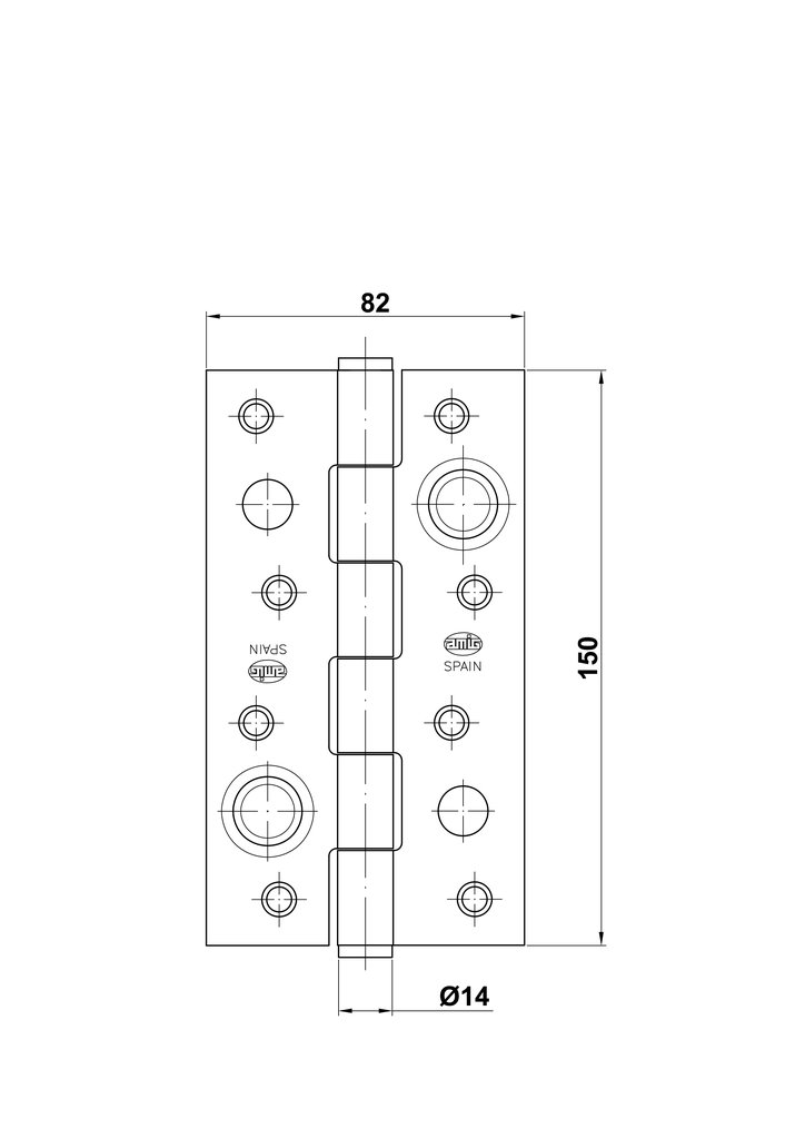 BISAGRA 565 -150X80 NIQUEL SAT  ANT.PALA 2