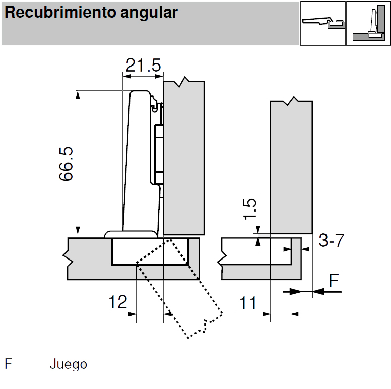 BISAGRA BLUM 71B3550 CLIP-TOP FRENO RECT 2