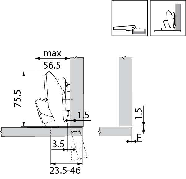 BISAGRA BLUM 71B453T FRENO 110º FENOLICO 3