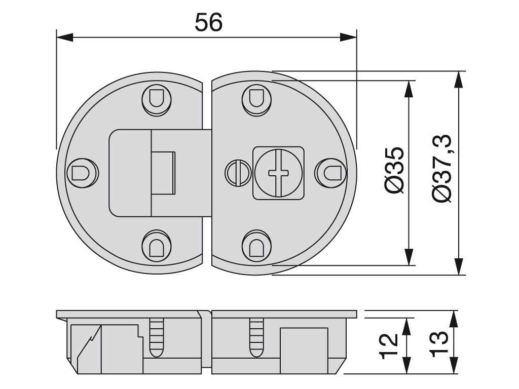 BISAGRA EMUCA SECRETER REG.35 1000107 2