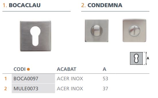 BOCALLAVE CUADRADO ECO INOX D53 70244420 2
