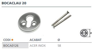 BOCALLAVE 20 ROSETA DE 58 A.INOX 6378 3
