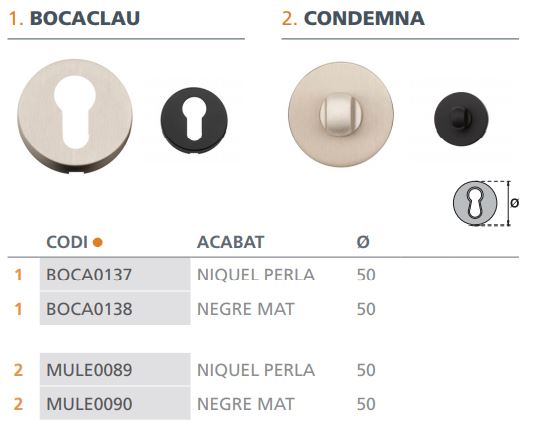 BOCALLAVE ROSETA 50MM 24001434 NEGRO MAT 2