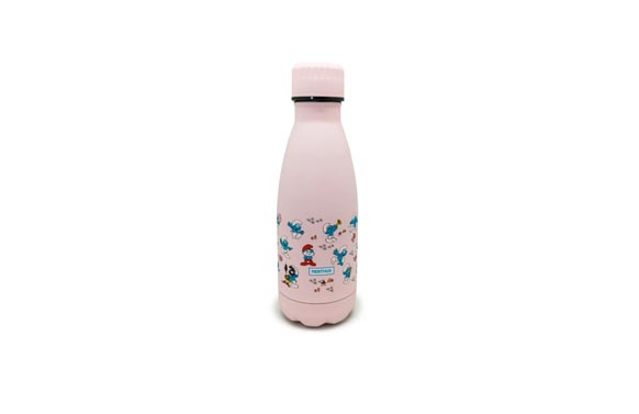 BOTELLA INOX TERMO DECORADA 350 ML - PITUFOS ROSA FIH 758 1
