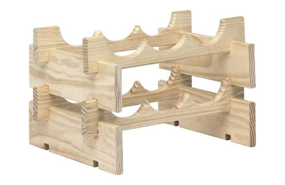 BOTELLERO PINO MACIZO MERL6 BOTELLAS