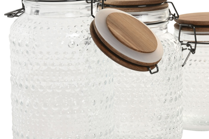 BOTE SET 3 CRISTAL ACACIA 12X12X20 2