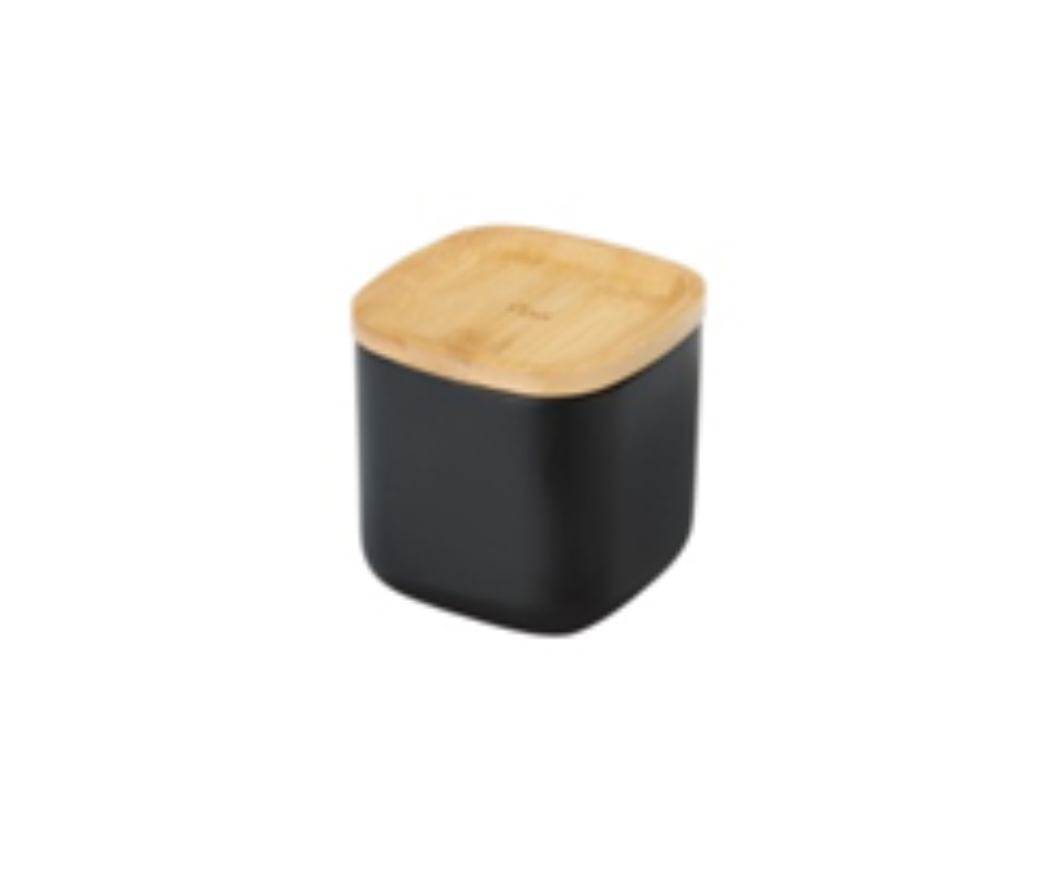 BOTE BAÑO CUADRADO ZENSE BAMBU NEGRO 1