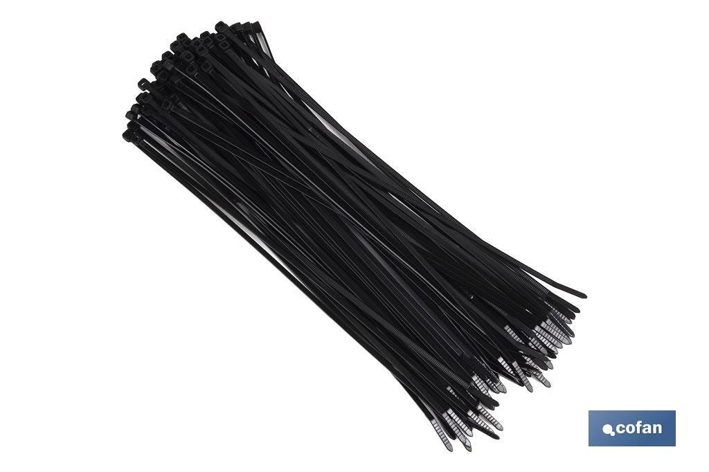BRIDA NILON NEGRA 100 UDS 3,6 X 370