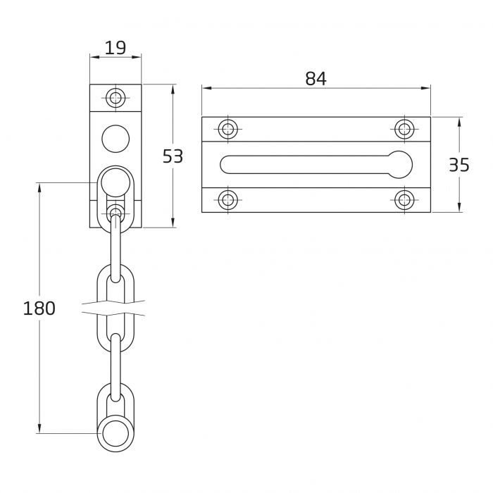 CADENA SEGURIDAD 1 CROMO DISPLAY 2