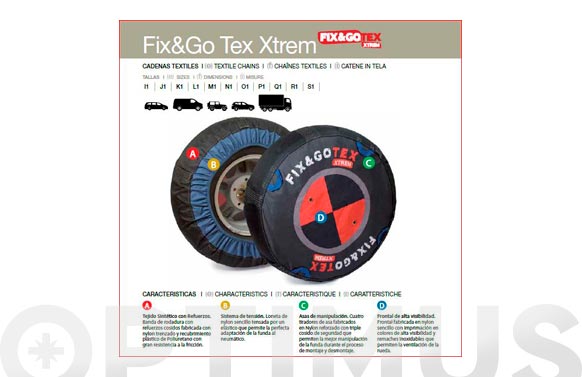 CADENAS TEXTILES PARA LA NIEVE FIX&GOTEX XTREM L1 8ZFL1 1