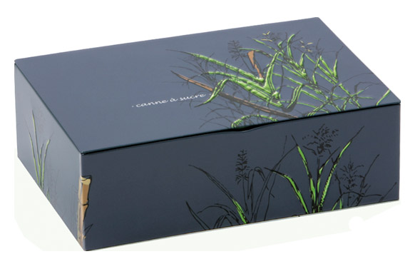 CAJA METALICA DECORADA RELIE43040-AZUCA*