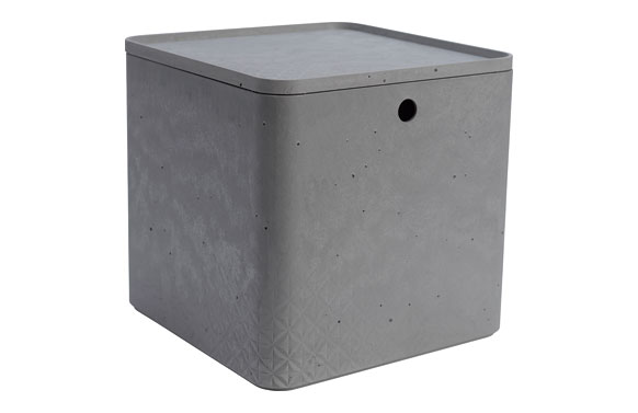CAJA BETON CUBE XL 18L GRIS CEMENTO 243402 1