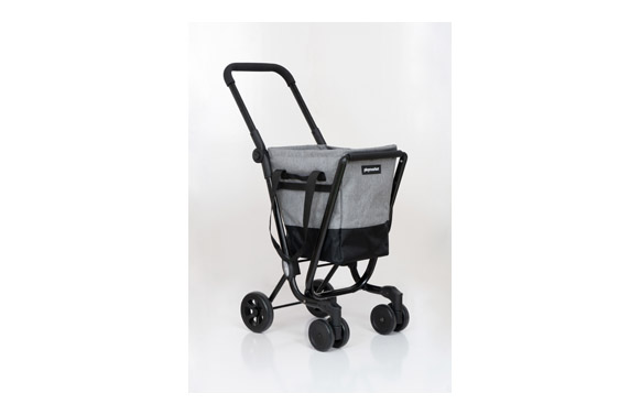 CARRO COMPRA 4 RUEDAS GIR.NEGRO - GRIS T
