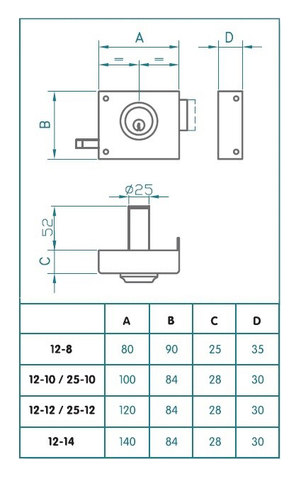 CERRADURA SOBREPONER 12-14 I 12-14 IZQ. 2