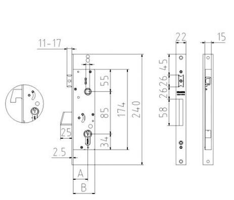 CERRADURA AFACE MCM         2450-25-15 2