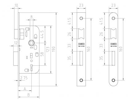 CERRADURA 1508/0 - 35 2 LLAVES 2