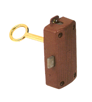 CERRADURA FALLEBA INDAUX MARRON S/LLAVE