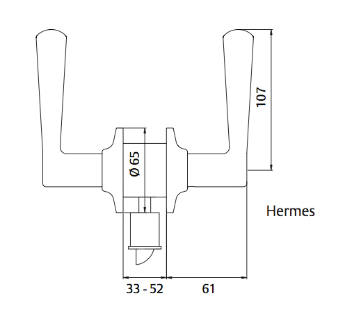 CERRADURA MANILLA SISTEMA CUADRADILLO 3B 3B34I00CM 2