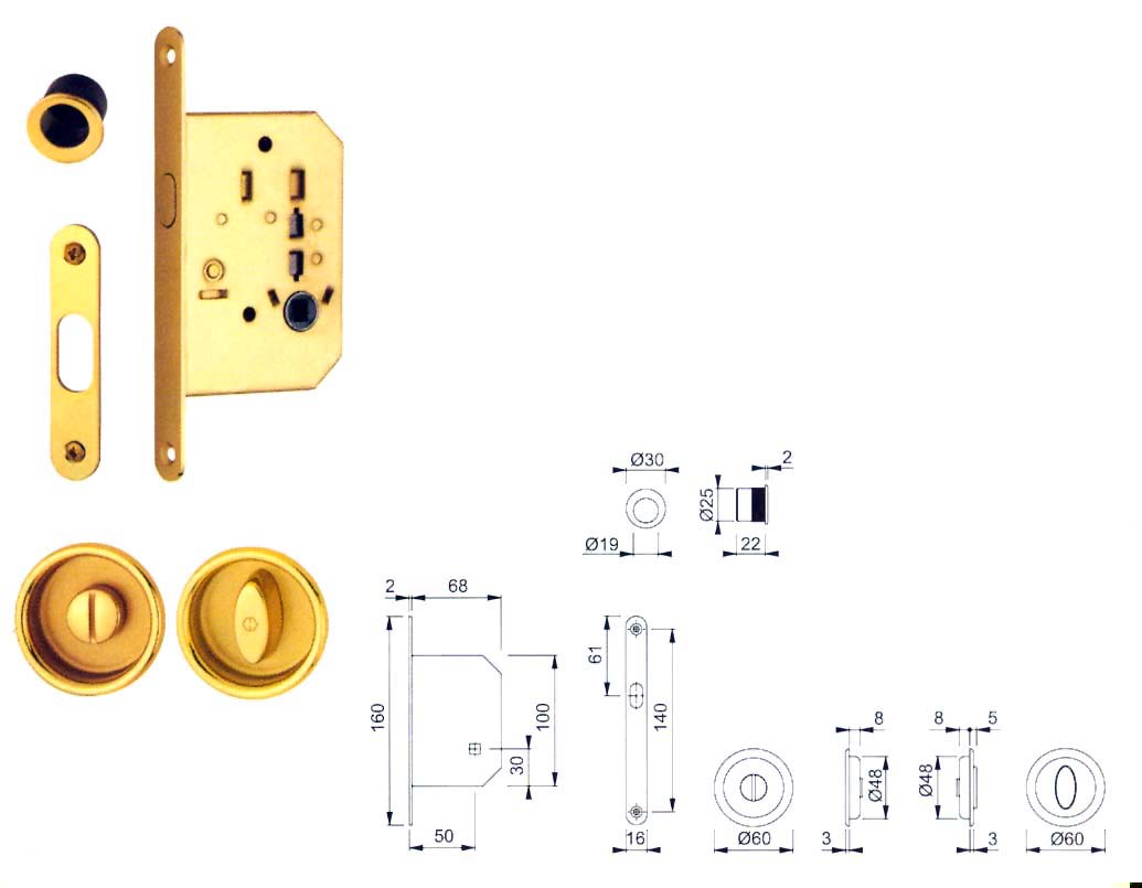 CERRADURA SCIVOLA 1200 KIT BRONCE (BO)