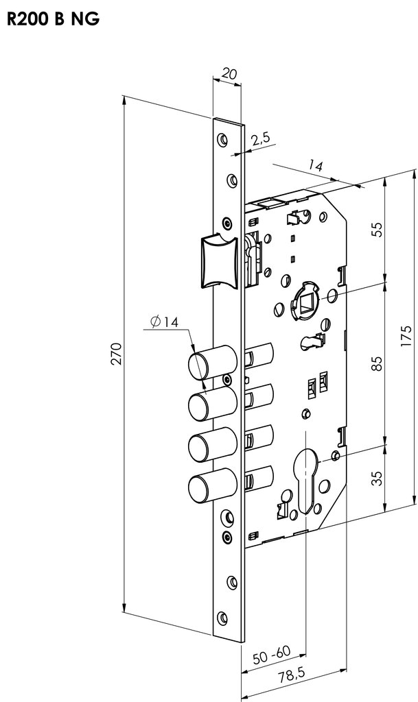 CERRADURA SEGURIDAD TESA C/R R10BR567C 2