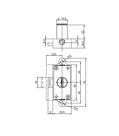 CERRADURA MUEBLE CORREDERA C2968 E15MM NIQUEL C2968.001NI 3