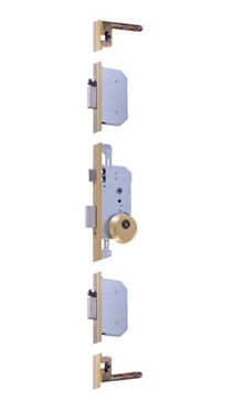 CERRADURA SEGURIDAD EMBUTIR 3 PUNTOS TLPN/30-40 LARGO DORADO TLPN367LE 1