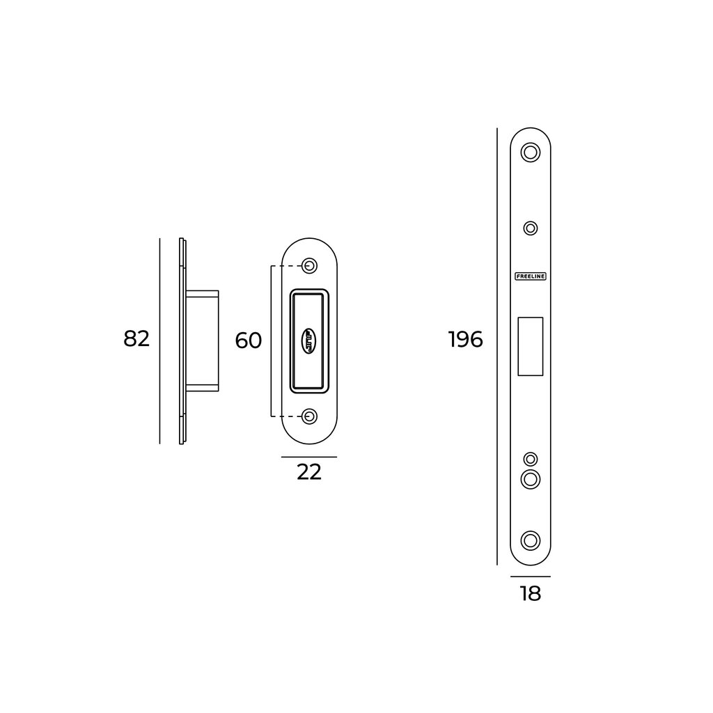 CERRADURA MAGNETICA 60MM IN20835 SATINAD 3