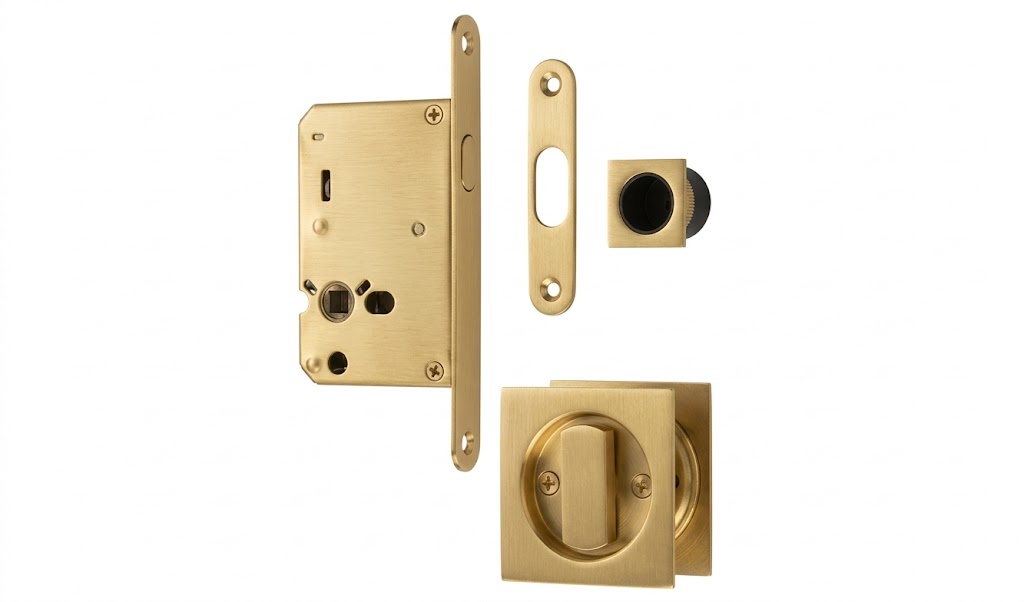 CERRADURA CORREDERA 2849 Q-208 LATON MAT