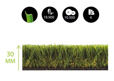 CESPED ARTIFICIAL KOBE   30MM 2 X 5 M. 3