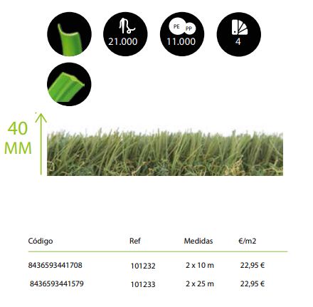 CESPED ARTIFICIAL MARKEN  2 X 25 PREMIUM 2