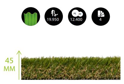 CESPED ARTIFICIAL ATENAS 2 X 25 PREMIUM 2