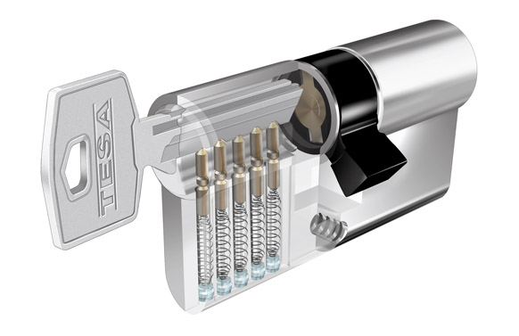 Cilindro te5 niquel llave 35-35 leva cor