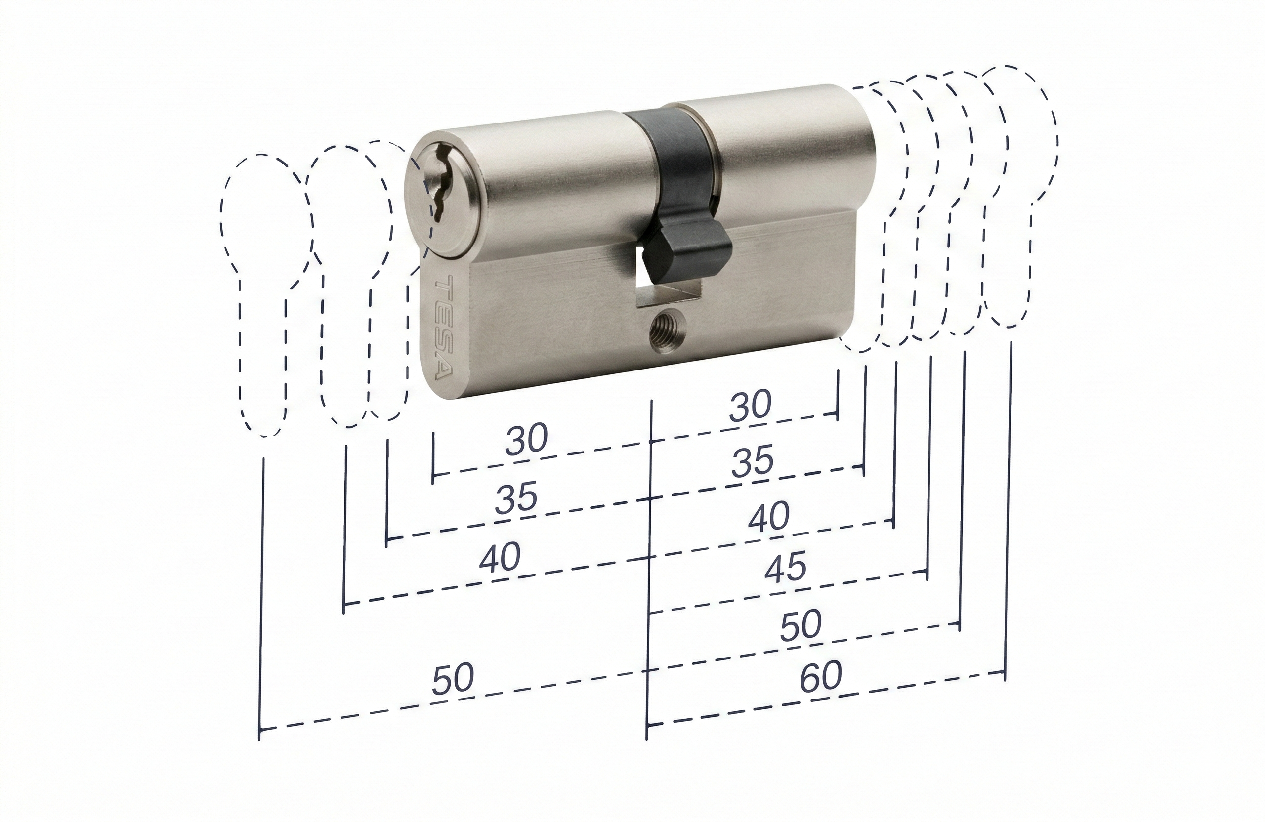 CILINDRO TESA (LLAV.IGUAL)  5030/30/40N