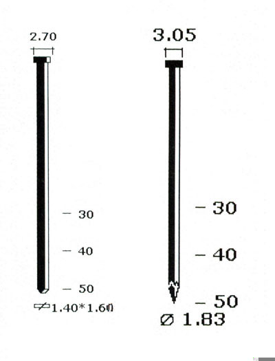 Clavo acero 30mm (millar) negro