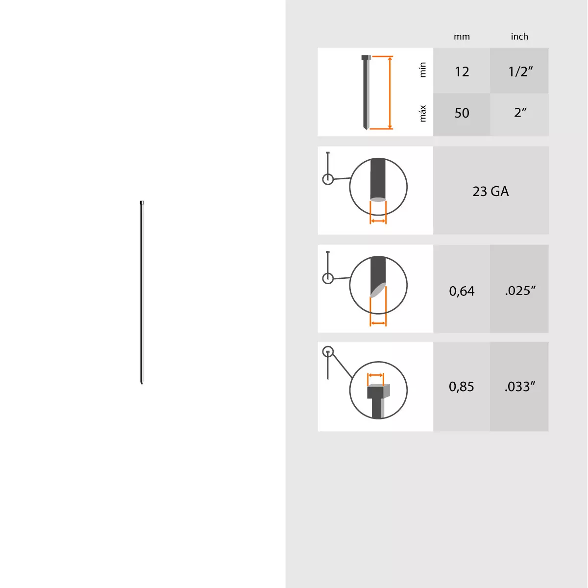 CLAVO 6/18 (MILLAR) (BRAD) 5